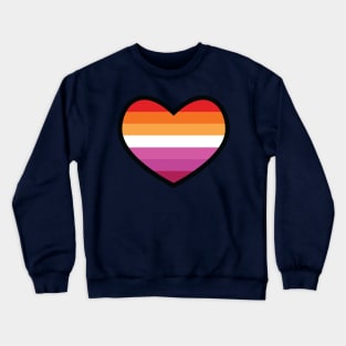 Lesbian Flag Heart Crewneck Sweatshirt